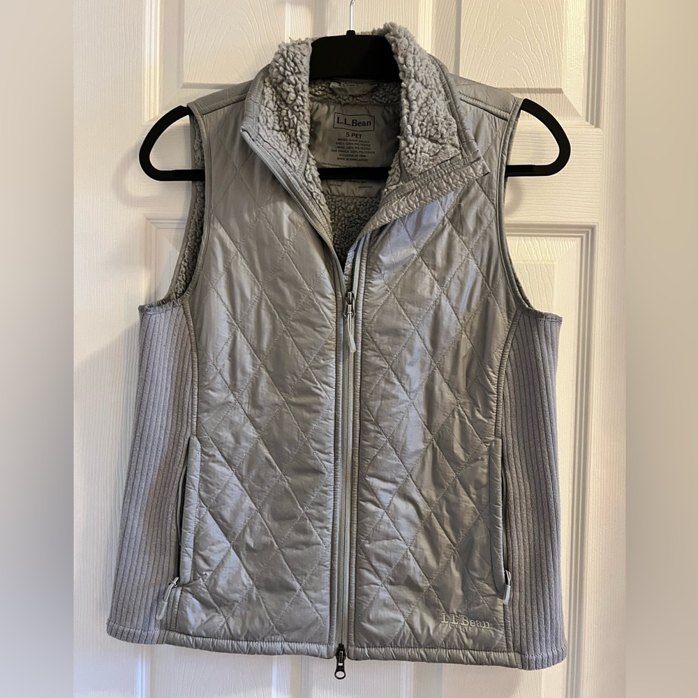 LL Bean Fleece-Lined Fitness Vest Misses Petite